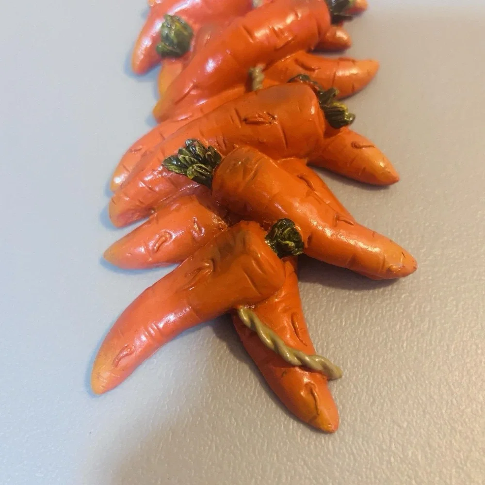 Carrots Handmade Vegetable String Vintage Ceramic Kitchen Wall Decor Retro Hang